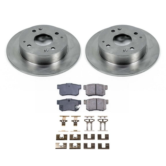 Ultimate Brakes Rear Ceramic Brake Pad and Rotor Kit with Hardware WM80473