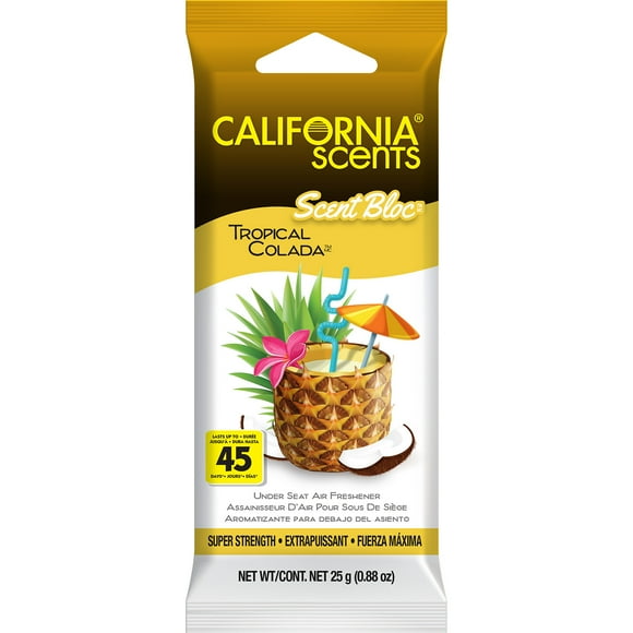 California Scents Scent Bloc Car Air Freshener, Tropical Colada Scent
