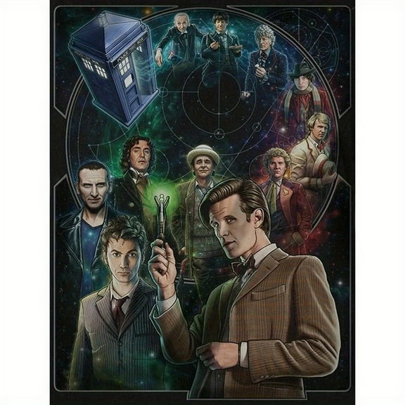 Doctor Who Diamond Painting Set (for Adults) 5D DIY Character Diamond Art Set (for Beginners) Round Full Diamond Diamond Painting Gem Art Crafts (Home Wall Decoration Gift)