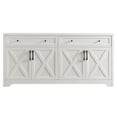 thumbnail image 3 of 61 - inch White TV Wall Unit - Multifunctional with Pier and Bridge Units - For Indoor Relaxing Spaces - Ensures Safety and Stability, 3 of 6