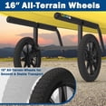 thumbnail image 5 of GanFindX Kayak Cart with Solid Foam Wheels, Detachable Canoe Trolley Carrier, Heavy Duty Kayak Dolly Transport with Upright Frame & Crossbar for All Terrain, 5 of 8