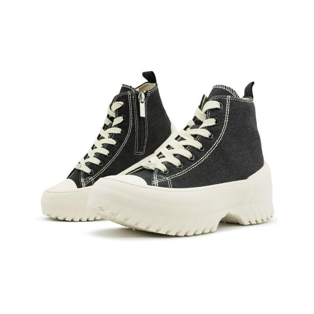 Tenis Bota XTI Para Dama Con Plataforma Urbano Negro 23-26 negro 26