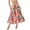 Hot Pink, variant on Women’s High Waist Maxi Skirt with Leaf Print Elastic Waistband Tiered Flowy A Line Long Skirt for Casual Wear Wine M