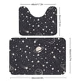 thumbnail image 5 of Planets Bathroom Rugs, 2 Pieces Bath Rug Mat U Shaped Toilet Rugs, Soft Absorbent Bath Rugs, Machine Washable, Non-Slip Bath Mats For Tub, Shower And Bath Room, 5 of 6