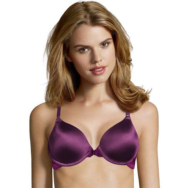 Maidenform 738994984487 One Fab Fit Extra Coverage Lace T-Back Bra, Galactic Red - 36B