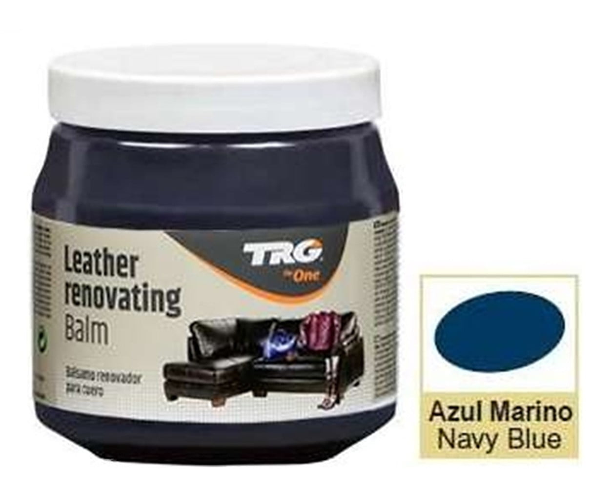 TRG Navy Blue Large Leather Conditioner - best leather cleaner and conditioner for large products such as leather sofa or leather car seat.