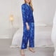 thumbnail image 3 of Balery Blurred Star Snow Christmas Conjunto de Pijama con Estampado para Mujer, Conjunto de Dos Piezas con Manga Larga, Ropa de Dormir Suave con Bolsillos, Pijamas Cómodos-X-Large, 3 of 7