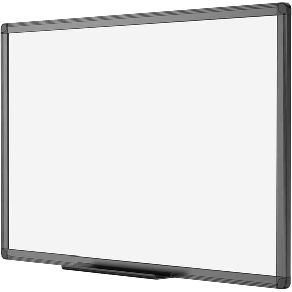 Magnetic Whiteboard/Dry Erase Board with Black Aluminium Frame, 18 X 12 Inches, Includes 1 Eraser & 2 Markers & 4 Magnets