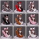 thumbnail image 3 of Fox Wolf Animal Cosplay Disfraz Orejas Cola Set Horquilla Cola de felpa Accesorios de Halloween, negro y rojo, 3 of 3