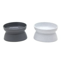 Kitty City, Cat Bowls, Plastic Elevated Feeding Pet Bowls, Multi-Color, O/S, 2 Pack