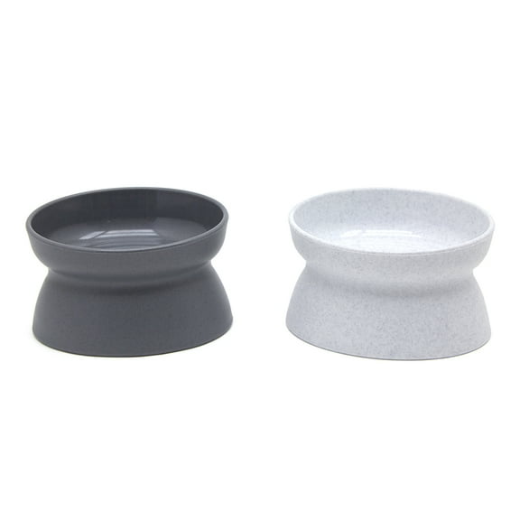 Kitty City, Cat Bowls, Plastic Elevated Feeding Pet Bowls, Multi-Color, O/S, 2 Pack