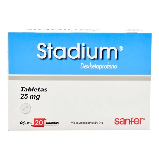 Stadium 25 mg, 20 tabletas