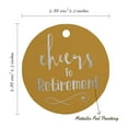 thumbnail image 6 of Inkdotpot Pack Of 50 Real Silver Foil Paper Tags Cheers To Retirement Favor Hang Tags, 6 of 6