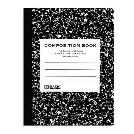 Photo 1 of Aee Notes ***** 
BAZIC Composition Book Black Marble College Ruled 100 Sheet Notebook, 
33pack