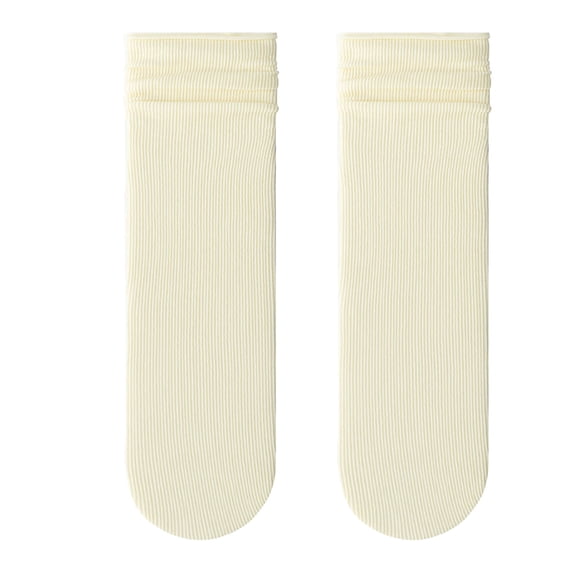 Solid Color Ribbed Slouch Mid‑Calf Socks JIANLAI Soft Stretchy Cuffed Stackable Crew Socks Multi‑Macaron‑Tone Casual Socks Loose Foldable Cuff Socks