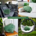 thumbnail image 4 of QJUHUNG Coussin Décoratif en Forme de Feuille 3D 20 x 20 Pouces Vert, Lot de 2, 4 of 7