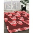 thumbnail image 3 of Ahgly Company Machine Washable Indoor Round Transitional Red Area Rugs, 7' Round, 3 of 7
