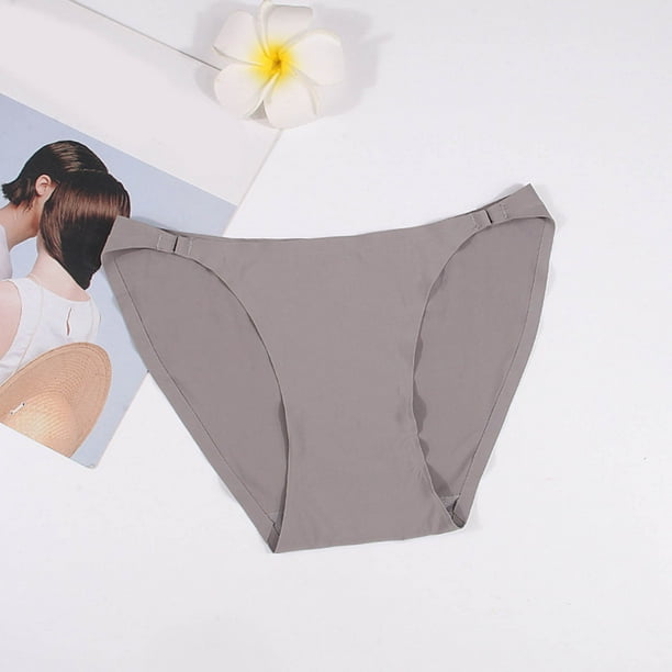 Gibobby Calzones para mujer sexy Ropa interior de algodon de talle para mujer Calzoncillos suaves y completos Bragas transpirables para mujer Gris Talla unica Walmart en linea