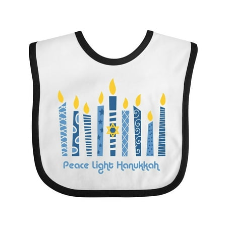 

Inktastic Peace Light Hanukkah Boys or Girls Baby Bib