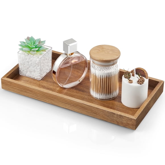Bandeja de baño ALELION de madera de acacia de 13 pulgadas para encimera