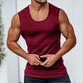 thumbnail image 2 of Sngxgn Men's Workout Tank Tops Gym Fitness Bodybuilding Sleeveless T Shirts(Red,XXL), 2 of 5