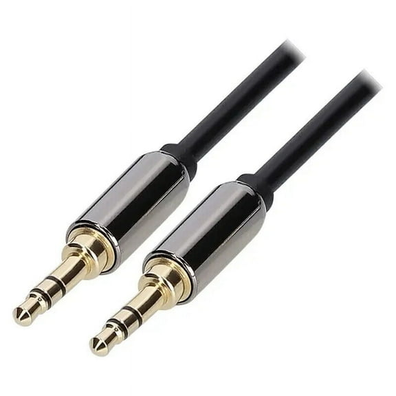 3.5mm Male to Male Stereo Audio AUX Cable Auxiliary 3ft for Car PC iPhone iPod Black (1 Pack)