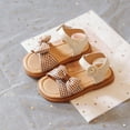 thumbnail image 2 of Ketyyh-chn99 Toddler Shoes Girl Kids Shoes Toddler Sandles Girls Sandals Rubber Sole Princess Flat Summer Shoes Brown,7.5, 2 of 5