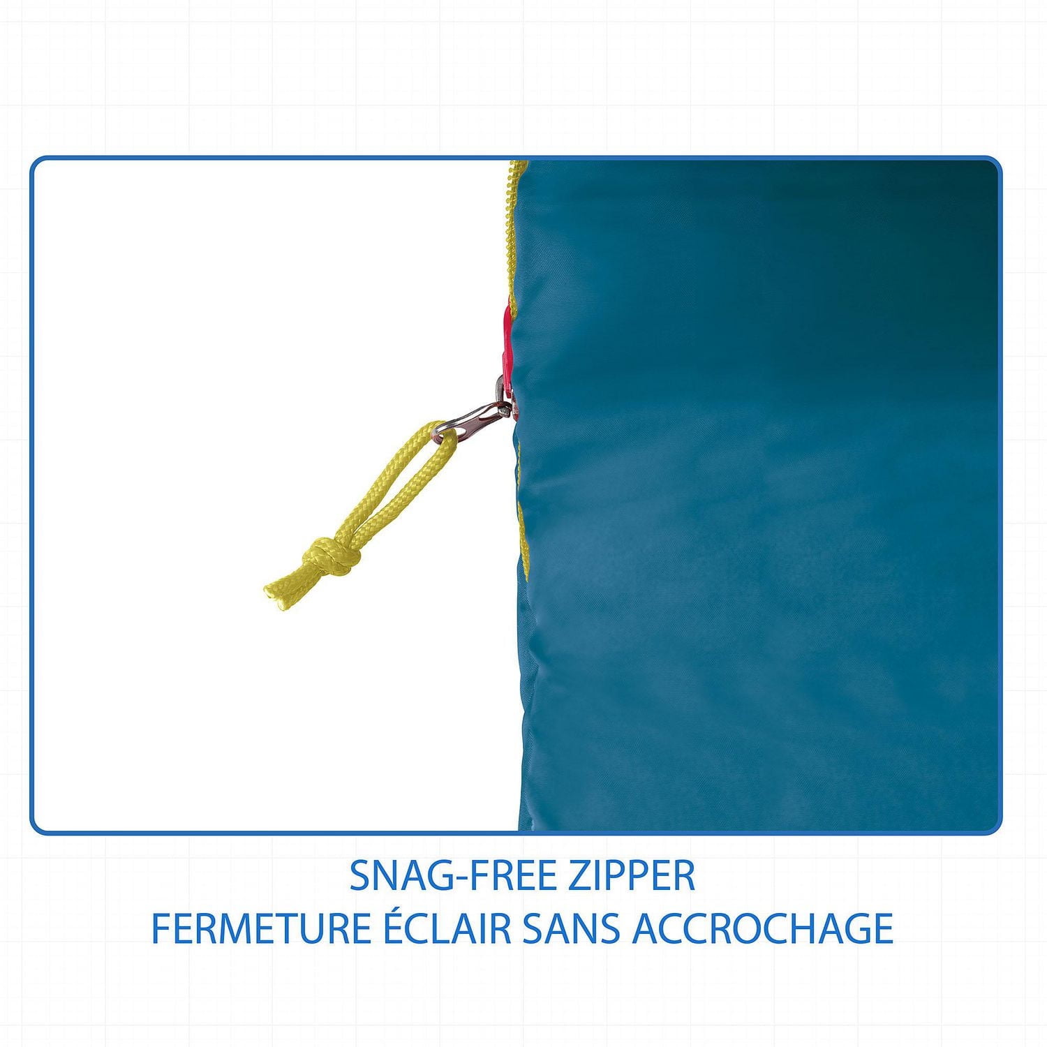 Ozark Trail 10C Sleeping Bag, 72"(L) x30" (W),Temp Rating +50℉/+10℃, Polyester Fabric, Blue, Sleeping Bag