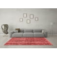 thumbnail image 3 of Ahgly Company Indoor Round Abstract Red Modern Area Rugs, 4' Round, 3 of 4