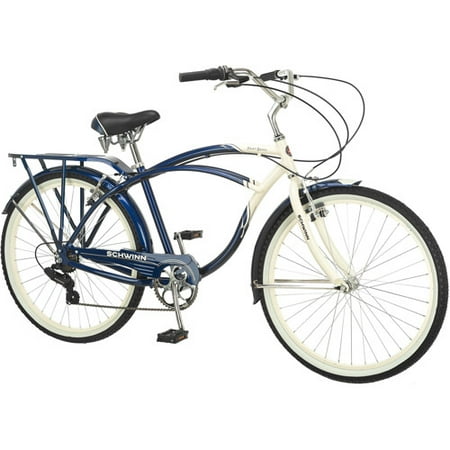 26" Schwinn Point Beach Men's Cruiser Bike, Navy/Cream