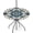 Abstract Floral Pattern, variant on Mandala Round Outdoor Tablecloth with Umbrella Hole, Mandala Round Fitted Table Cloth with Elastic Zippered Table Covers 36-44in Waterproof Umbrella Tablecloths Circle Elastic Table Cover