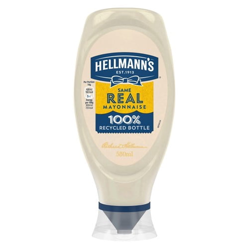 Hellmann's Real Mayonnaise 580g, British Import (Pack of 2)