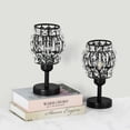 thumbnail image 2 of Modern Crystal Lamp with Vase Shade Bedside Lamp Black 2 Piece Set, 2 of 3