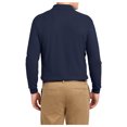 thumbnail image 2 of Yellow Rooster Men's Silk Touch Long Sleeve Polo T-Shirts Navy S, 2 of 6