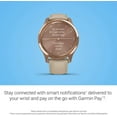 thumbnail image 4 of Garmin vivomove® Luxe Light Sand Leather with 18K Rose Gold Hardware, 4 of 5