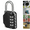 Black,1pcs, variant on Combination Lock,Resettable 4 Digit Padlock with Combination, Waterproof Padlock Outdoor for School Gym Locker, Fence Gate, Toolbox,Black