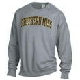 thumbnail image 2 of Men's ComfortWash Gray Southern Miss Golden Eagles Garment Dyed Fleece Crewneck Pullover Sweatshirt, 2 of 3