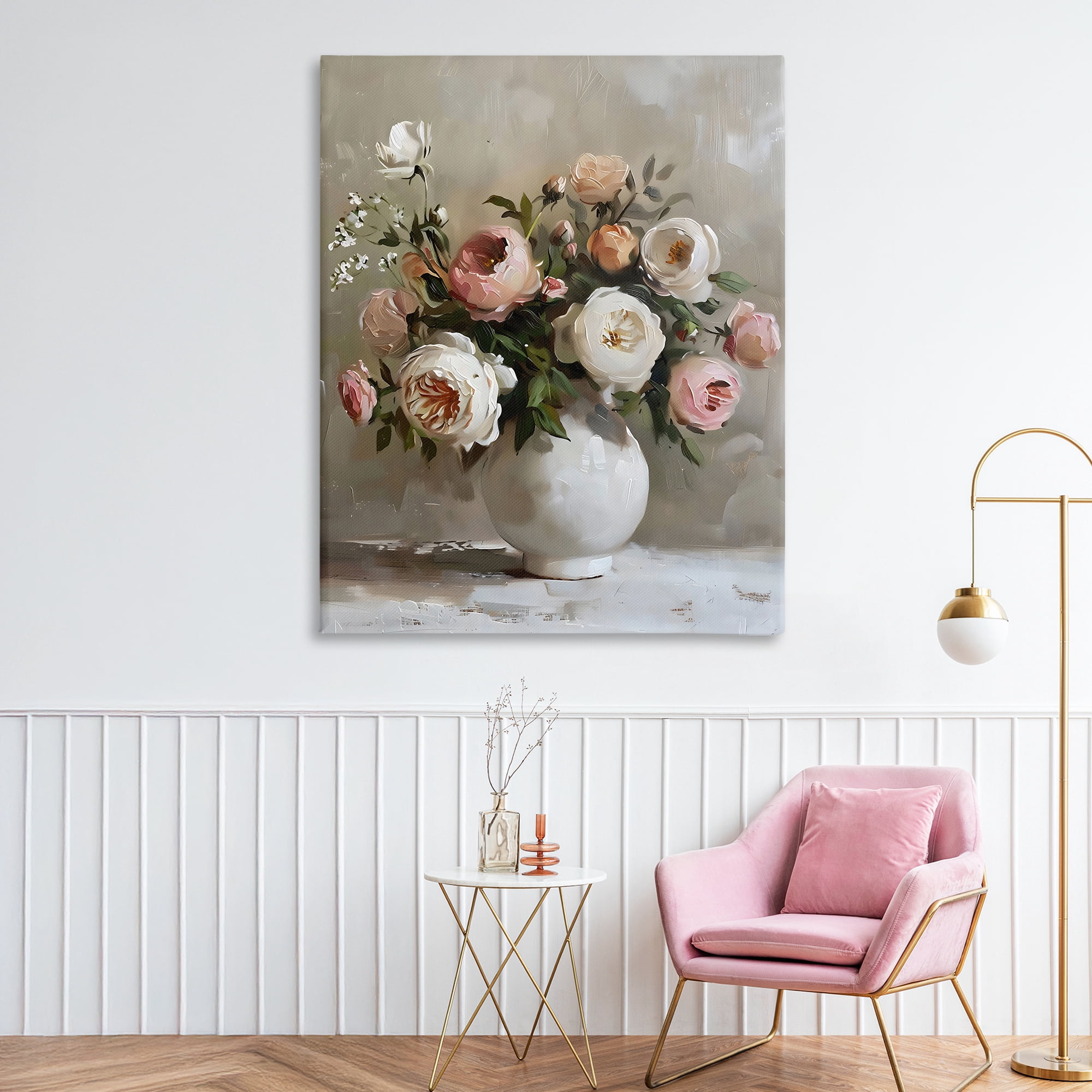 Stupell Industries Peony Blooms Bouquet Vase Canvas Wall Art, design by Creative Studio