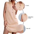 thumbnail image 4 of Vestido Sin Mangas Cuello En V Sin Mangas Suave Transpirable Elegante Suelto Para Fiesta En La Playa Para Mujer ANGGREK Ropa, 4 of 5