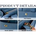 thumbnail image 4 of Denim Tote Bag for Women, Jean Satchel  Crossbody Totes  Handle Handbags with Strap for Work Travel, 4 of 6
