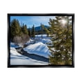 thumbnail image 2 of Stupell Industries River Flowing Between Snowy Slopes Distant Mountain Photograph Metallic Gold Floating Framed Canvas Print Wall Art, Design by Steve Smith, 2 of 5
