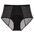 thumbnail image 5 of Alun Period High Waist Underwear for Women 3 Layer Leakproof Thin Breathable Panties for Menstrual Stretch Soft Comfortable Daily Wear Black S, 5 of 5