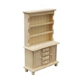 thumbnail image 1 of Vitrina Dollhouse 1:12 en miniatura de madera con 3 estantes, 1 of 3