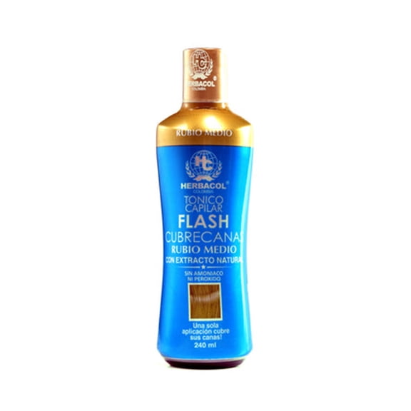 Herbacol "Flash" Gray Hair Cover Medium Blonde | Herbacol "Flash" Cubrecanas Rubio Medio