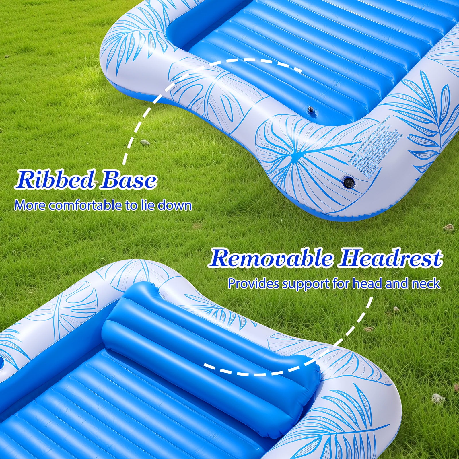 MoKo Inflatable Tanning Pool Floats Adult, Water Filled Tanning Bed Inflatable Lounger Pool Raft Toys Blow Up Pool for Backyard Lake Beach