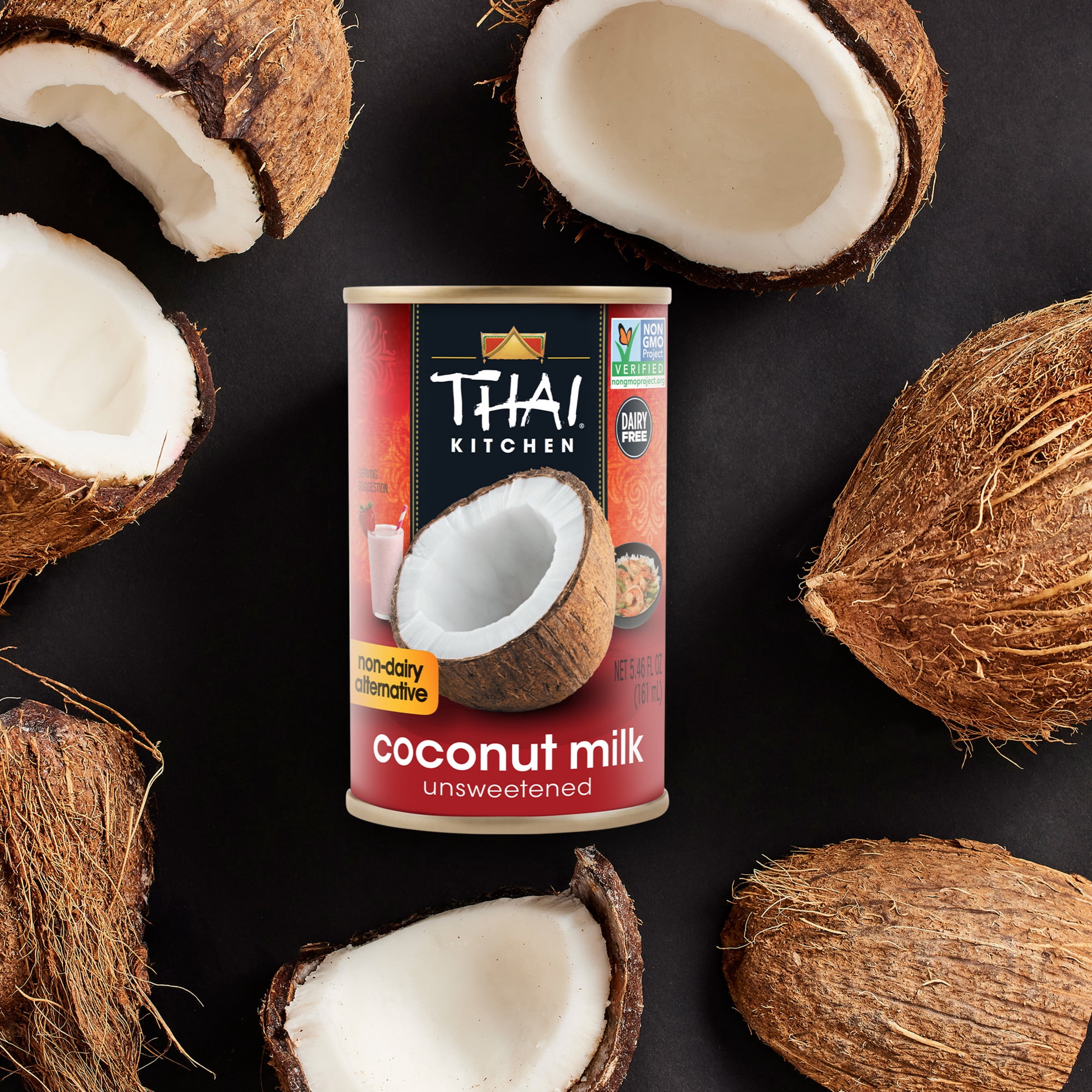 (8 pack) Thai Kitchen Gluten Free Premium Unsweetened Coconut Milk, 5.46 fl oz Can