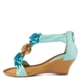 thumbnail image 2 of PATRIZIA Women's HARLEQUIN Ankle Strap T-Strap Wedge Sandals - Floral Design, Cushioned Insole, Back Zipper, 2 of 7
