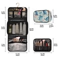 thumbnail image 2 of 3-Piece Travel Toiletry Bag Set, Hanging Wash Bag with Makeup Bag & Brush Case,Waterproof Cosmetic Organizer for Travel, Gym & Home Deep Green Sea Turtles, 2 of 10