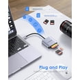 thumbnail image 5 of LENTION USB C to CF/SD/Micro SD Multi Card Reader,SD 3.0 Card Adapter Compatible 2023-2016 MacBook Pro 13/15/16/M1,New Mac Air/iPad Pro/Surface,Chromebook,Samsung S20/S10/Note,More(C8s,Grey), 5 of 12