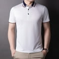 thumbnail image 2 of Sngxgn Men's Short Sleeve Regular Fit with Polo Shirt(White,XXL), 2 of 8